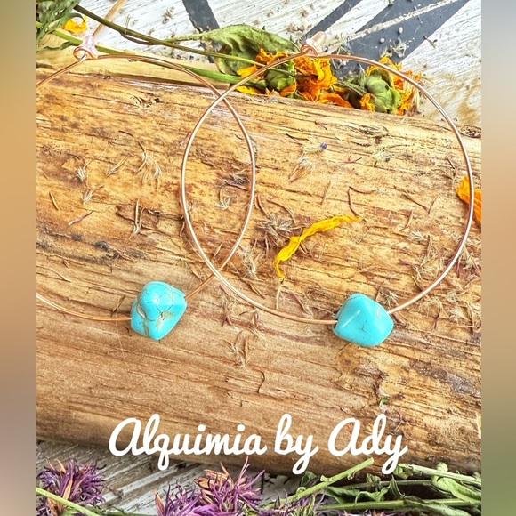 Alquimia Turquoise and Gold Earrings - Picture 1 of 1
